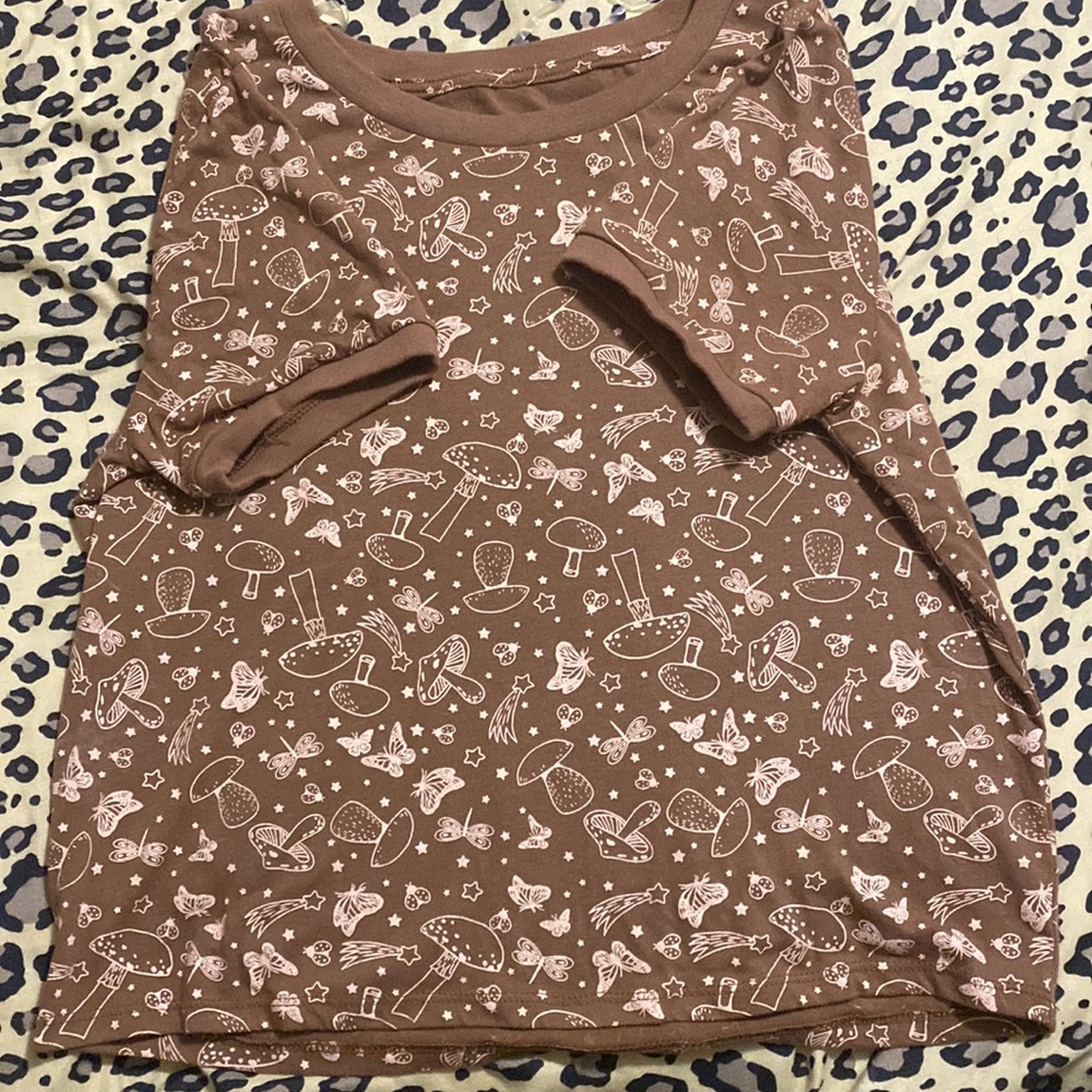 Ladies cute Brown and Pink shirt